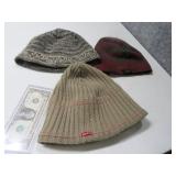 (3) Sims~Scala~Kurtz Stocking Winter Hats Name Bnd