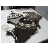 (3) Nice Winter Womens Stocking Hats Chin Tie
