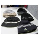 (5) asst Mens Stocking Winter Hats Ashworth~Adidas