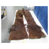 Vintage BUCKBOARD sz34slim Leather Chaps Cowboy $$