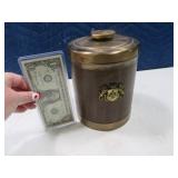 70s era 10" Tin Humidor Cork Lined