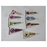 (8) 80s era MLB Mini 4" Baseball Pennants