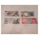(4) EXC Foreign Bills Currency Money UNCirculated