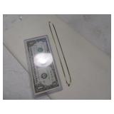 14kt Gold 16" Womens Necklace w/ Stone Tip 2.7g