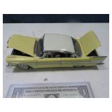 Danbury Mint 1958 Yelllow Plymoth *mirror off*