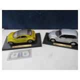 (2) Diecast 9" Chrysler PT Cruiser Concept~Silver