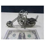 Metal Nut/Bolt Made 7.5" Motorcycle Model Decor