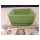 Vintage Glass JADEITE Green 4" Sqaure Dish
