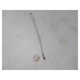 Sterling 17" Necklace w/ Feather Pendant