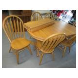 NICE 6pc Dining 68x39 Table & Chairs SET 3leaf $$$