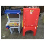 (2) LITTLE TYKES Workbench & Easel Toys