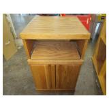 Neat 17" Oak Accent Side Cabinet