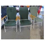 (3) Nice Folding Cloth/Metal Chairs