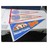 (3) 80s Denver Nuggets Pennants EXC