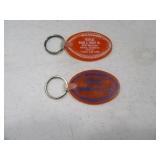 (2) 80s Denver BRONCOS Schedule Keychains Advertis