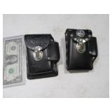 (2) New Leather Cigarette/Lighter Belt Holders