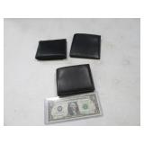 (3) New Black Leather Wallets 2of2