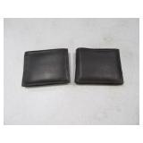 (2) New Leather DkBrown Leather Wallets 1of2