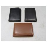 (3) New TriFold Leather Wallets 1of3