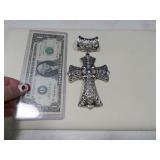 Large 4" Bling CROSS Pendant