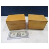 (2) Wood Dovetailed 6" Recipe Stash Boxes AA