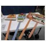 (4) Neat Wooden 36" Sign Fall Decor $80+