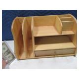 18" Desktop Wooden Organizer Shelf
