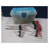 (17) CRAFTSMAN Screwdrivers w/ Poly Box