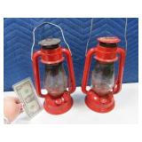 (2) Metal 12" Kerosene Lanterns