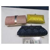 (3) New Formal Womens Hand Bags Dress $100++