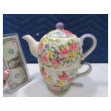 ROSE PARADE LinensNThings 8" 3way Teapot