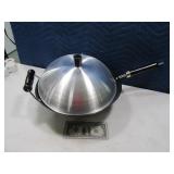 Aluminum 13.5" WOK Skillet Cooker w/ Lid