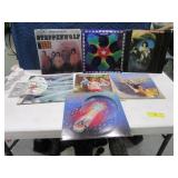 (7) Asst Classic Rock Vinyl Record Albums Good STE