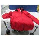 Ladies WHITE STAG szLG Red ZipUp Coat MediumWgt