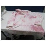 MELLODAY womens szXL Pink/White Hoodie Shirt