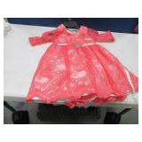 Girls sz4T Pink Lace Formal Type Dress