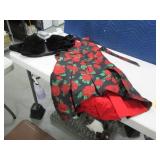 Girls sz10 Rose/Black Formal Dress w/ FurType Topr