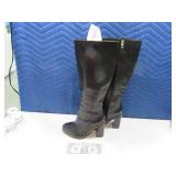 COACH sz7B Womens HighRise DkBwn Boots