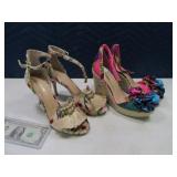 (2) BINI Womens sz8 Flash High Heel Shoes