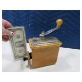 Early Smaller Wood 3"x5" Coffee Grinder German?