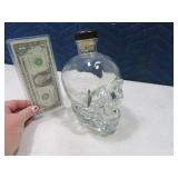 SKULL Booze CRYSTAL HEAD 8" Decanter