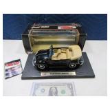 Diecast Volkswagon Cabriolet 1:18 Black Car