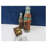 (3) Coca Cola Themed Tins 13"~6"