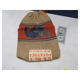 Unique OldLogo BRONCOS Burlap Sack Advertising
