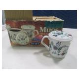 4pc Covered unused Mug SET