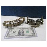 (2) Early Metal Lipstick DresserTop Holder Angel