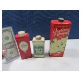 (3) Antique Talc Related Tins