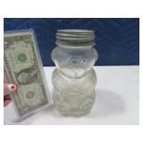Unique Early TEDDY BEAR Glass 6" Jar