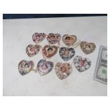 (11) 3" Angel Heart Hanging Ornaments BRADFORD EXC
