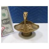 Metal 5" Antique Handled Basket
